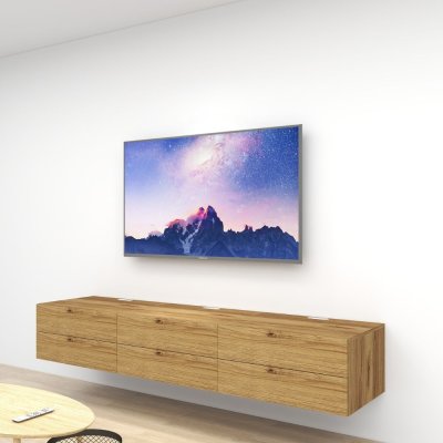 ชั้นวางทีวีรุ่น Simple Easy สี Vintage Oak ขนาด 2.4m