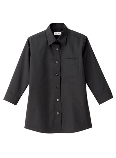 Women White 3/4 Sleeves Collar Shirts Women White 3/4 Sleeves Collar Shirts