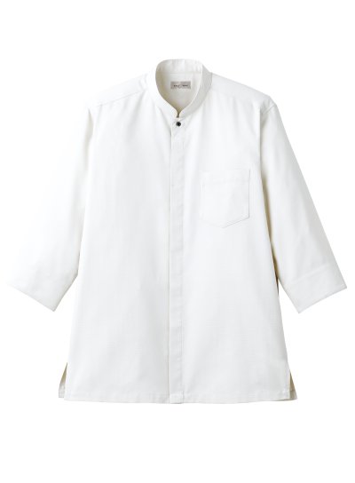 HONEYCOMB STAND COLLAR SHIRT
