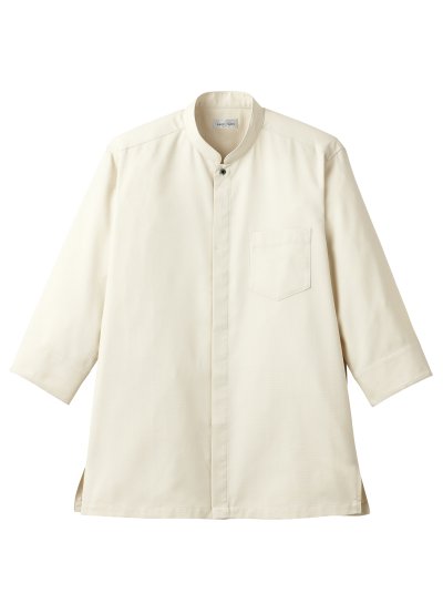HONEYCOMB STAND COLLAR SHIRT