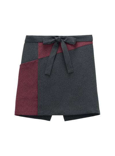 WA SHORT APRON WITH COLOR BLOCK