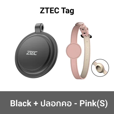 GPS_TRACKER_ZTEC_Tag_Black_ปลอกคอ_Pink_S