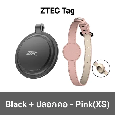 GPS_TRACKER_ZTEC_Tag_Black_ปลอกคอ_Pink_XS