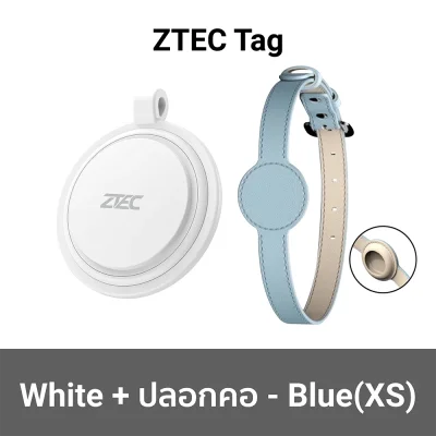 GPS_TRACKER_ZTEC_Tag_White_ปลอกคอ_Blue_XS GPS_TRACKER_ZTEC_Tag_White_ปลอกคอ_Blue_XS