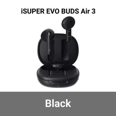 หูฟังบูลทูธไร้สาย iSUPER Evo Buds Air 3 ดำ
