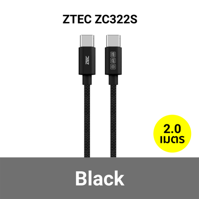 สายชาร์จ_TYPE_C_ZTEC_ZC322S_BK