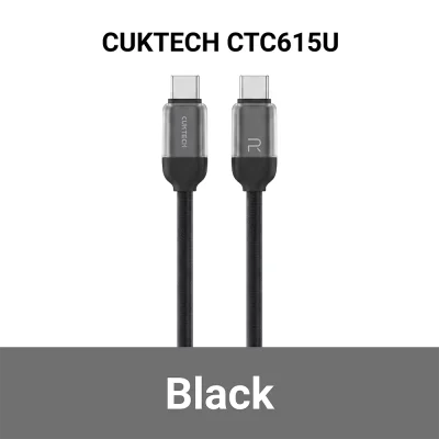 สายชาร์จซิลิโคน Type C CUKTECH CTC615U 6A 240W BK
