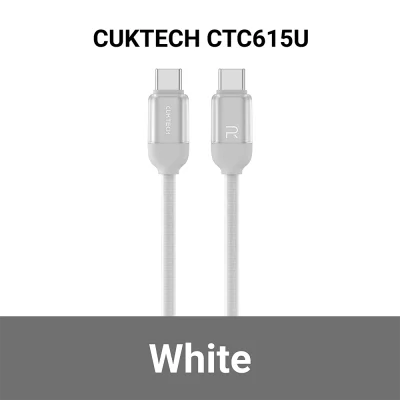 สายชาร์จซิลิโคน Type C CUKTECH CTC615U 6A 240W WH