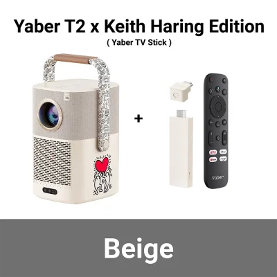 โปรเจคเตอร์พกพา Yaber T2 x Keith Haring Special Edition + TV STICK