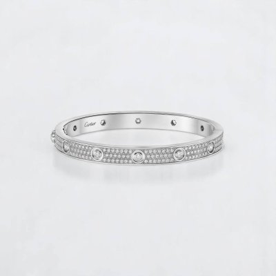 LOVE bracelet, classic model, paved, 12 diamonds