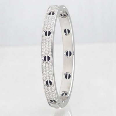 LOVE bracelet, classic model, paved, ceramic
