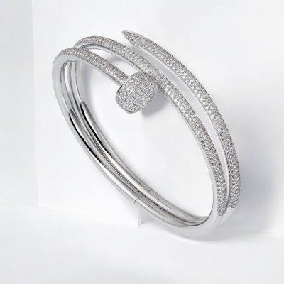 Juste un Clou bracelet, double, half-paved