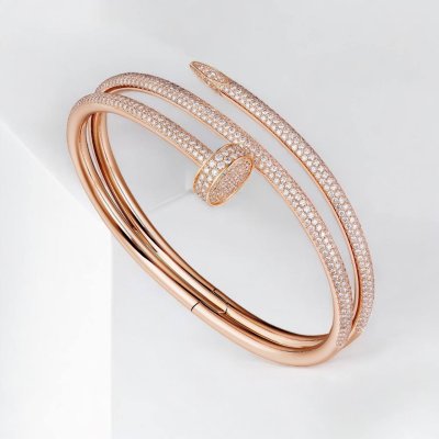 Juste un Clou bracelet, double, half-paved