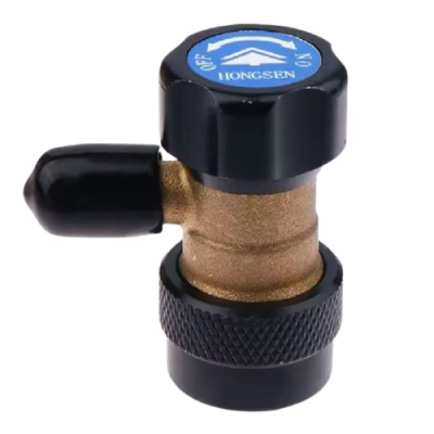 ชุดหัวคอปเปอร์เติมน้ำยาแอร์รถยนต์ R134a QUICK  COUPLER  ยี่ห้อ HONGSEN  รุ่น HS-QL-1/4