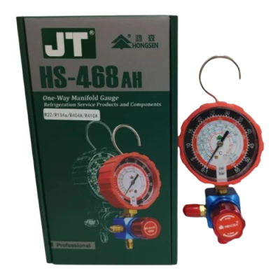 ชุดเกจ์วัดน้ำยาแบบเดี่ยว (MANIFOLD GAUGE) ยี่ห้อ HONGSEN รุ่น HS-468AH