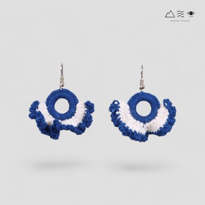 ต่างหู ฝ้ายถัก ย้อมสีธรรมชาติ