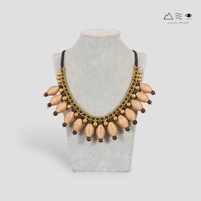 สร้อยคอเชือกถัก กระสวยฝ้าย