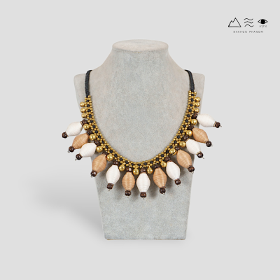 สร้อยคอเชือกถัก กระสวยฝ้าย