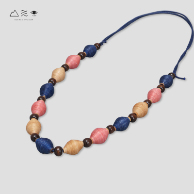 สร้อยคอ กระสวยฝ้ายย้อมสีธรรมชาติ B สร้อยคอ กระสวยฝ้ายย้อมสีธรรมชาติ B