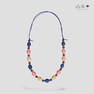 สร้อยคอ กระสวยฝ้ายย้อมสีธรรมชาติ B สร้อยคอ กระสวยฝ้ายย้อมสีธรรมชาติ B