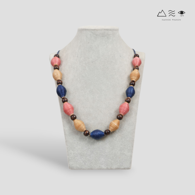 สร้อยคอ กระสวยฝ้ายย้อมสีธรรมชาติ B สร้อยคอ กระสวยฝ้ายย้อมสีธรรมชาติ B