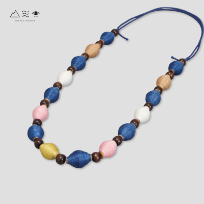 สร้อยคอ กระสวยฝ้ายย้อมสีธรรมชาติ B สร้อยคอ กระสวยฝ้ายย้อมสีธรรมชาติ B