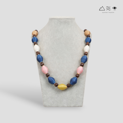 สร้อยคอ กระสวยฝ้ายย้อมสีธรรมชาติ B สร้อยคอ กระสวยฝ้ายย้อมสีธรรมชาติ B