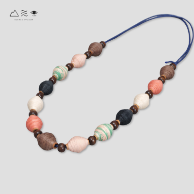 สร้อยคอ กระสวยฝ้ายย้อมสีธรรมชาติ B สร้อยคอ กระสวยฝ้ายย้อมสีธรรมชาติ B