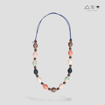 สร้อยคอ กระสวยฝ้ายย้อมสีธรรมชาติ B สร้อยคอ กระสวยฝ้ายย้อมสีธรรมชาติ B