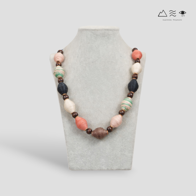 สร้อยคอ กระสวยฝ้ายย้อมสีธรรมชาติ B สร้อยคอ กระสวยฝ้ายย้อมสีธรรมชาติ B