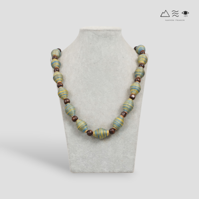 สร้อยคอ กระสวยฝ้ายย้อมสีธรรมชาติ B สร้อยคอ กระสวยฝ้ายย้อมสีธรรมชาติ B