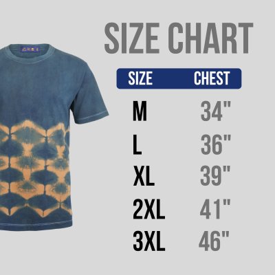 เสื้อยืดมัดย้อมสีธรรมชาติ ลายเกล็ดปลา เปลือกไม้