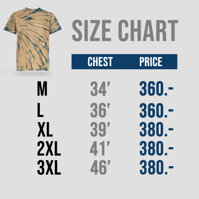 เสื้อยืดมัดย้อมสีธรรมชาติ ครามลายเสือ
