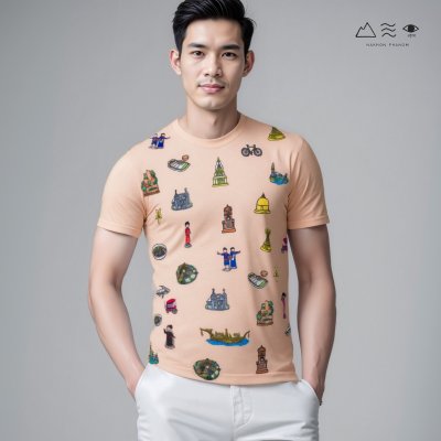 เสื้อยืด นครพนม Soft Power - สีพีช