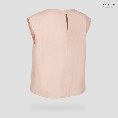 เสื้อคอจีบผ้าฝ้ายทอมือ เปลือกไม้