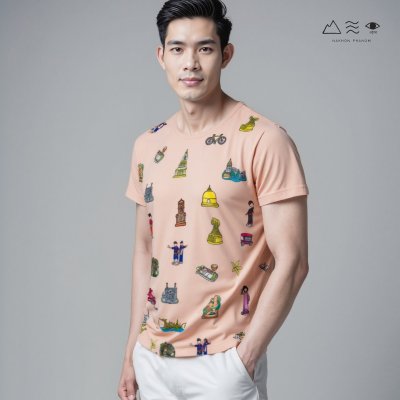 เสื้อยืด นครพนม Soft Power - สีพีช