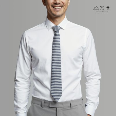 เนกไทผ้าทอมือย้อมคราม/ สีธรรมชาติ B 007