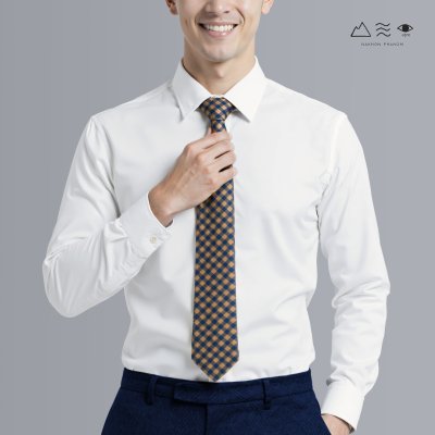 เนกไทผ้าทอมือย้อมคราม/ สีธรรมชาติ B 006