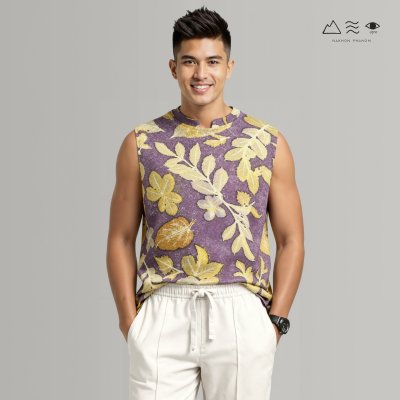 ECO เสื้อแขนกุด ช สี Logwood