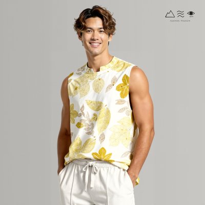 ECO เสื้อแขนกุด ช สีใยฝ้าย