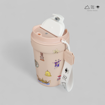 แก้วเก็บอุณหภูมิ นครพนม Soft Power 12 Oz สีพีช
