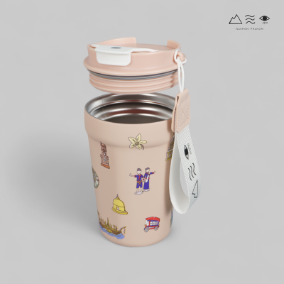 แก้วเก็บอุณหภูมิ นครพนม Soft Power 12 Oz สีพีช
