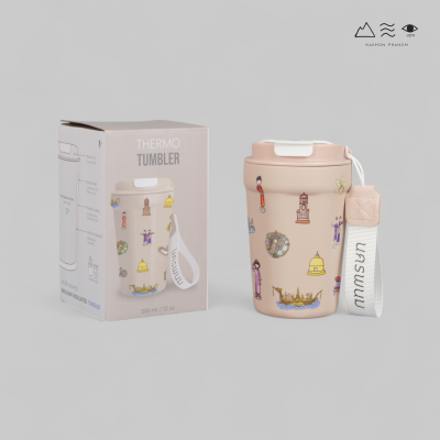 แก้วเก็บอุณหภูมิ นครพนม Soft Power 12 Oz สีพีช