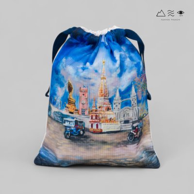 ถุงผ้ารูดเชือก นครพนม - ภาพวาดสี