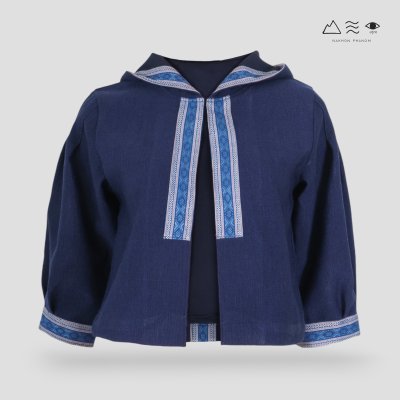 เสื้อฮู้ดผ้าฝ้ายทอมือ ญ คราม