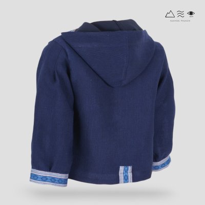 เสื้อฮู้ดผ้าฝ้ายทอมือ ญ คราม
