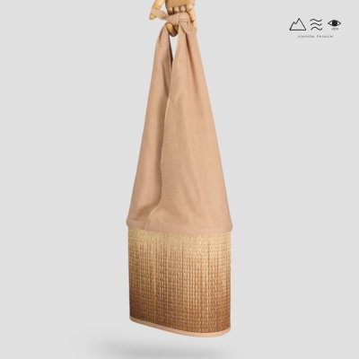 กระเป๋าสานกกหูผูกผ้าทอมือ-เปลือกไม้ กระเป๋าสานกกหูผูกผ้าทอมือ-เปลือกไม้