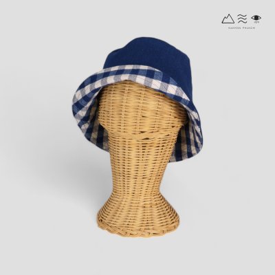 หมวกบักเก็ต ผ้าทอมือย้อมคราม หมวกบักเก็ต ผ้าทอมือย้อมคราม