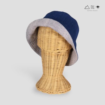 หมวกบักเก็ต ผ้าทอมือย้อมคราม หมวกบักเก็ต ผ้าทอมือย้อมคราม