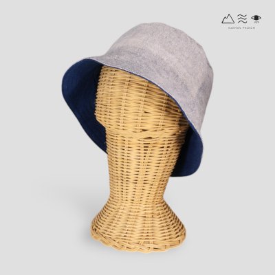 หมวกบักเก็ต ผ้าทอมือย้อมคราม หมวกบักเก็ต ผ้าทอมือย้อมคราม